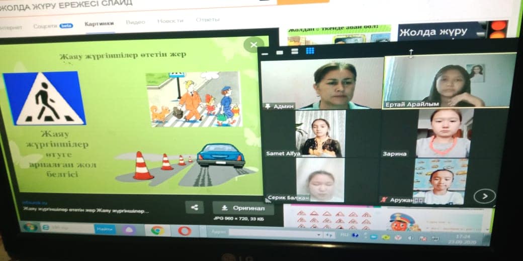 "Қауіпсіз  мектеп автобусы" акциясы аясында 6"а" сынып жетекшісі Ш.Х Қадырова сынып сағатын өткізді.